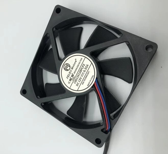 PELKO Motors C8015X12BPLP2 8015 DC12V 0.55A 8CM 3-Wire High RPM Cooling Fan