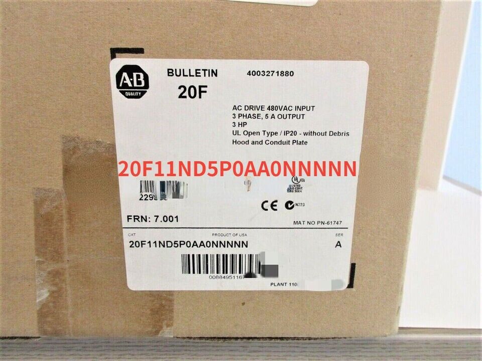 Allen Bradley PowerFlex Air Cooled 753 AC Drive NEW 20F11ND5P0AA0NNNNN Model - ALLEN BRADLEY