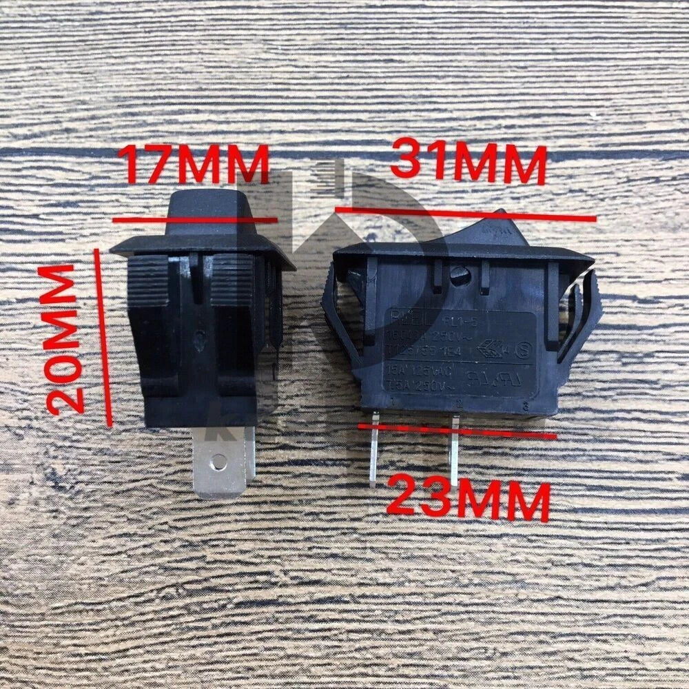 QTY:2pcs RLEIL RL1-5 Power Rocker Switch 16A 250V 2 pins