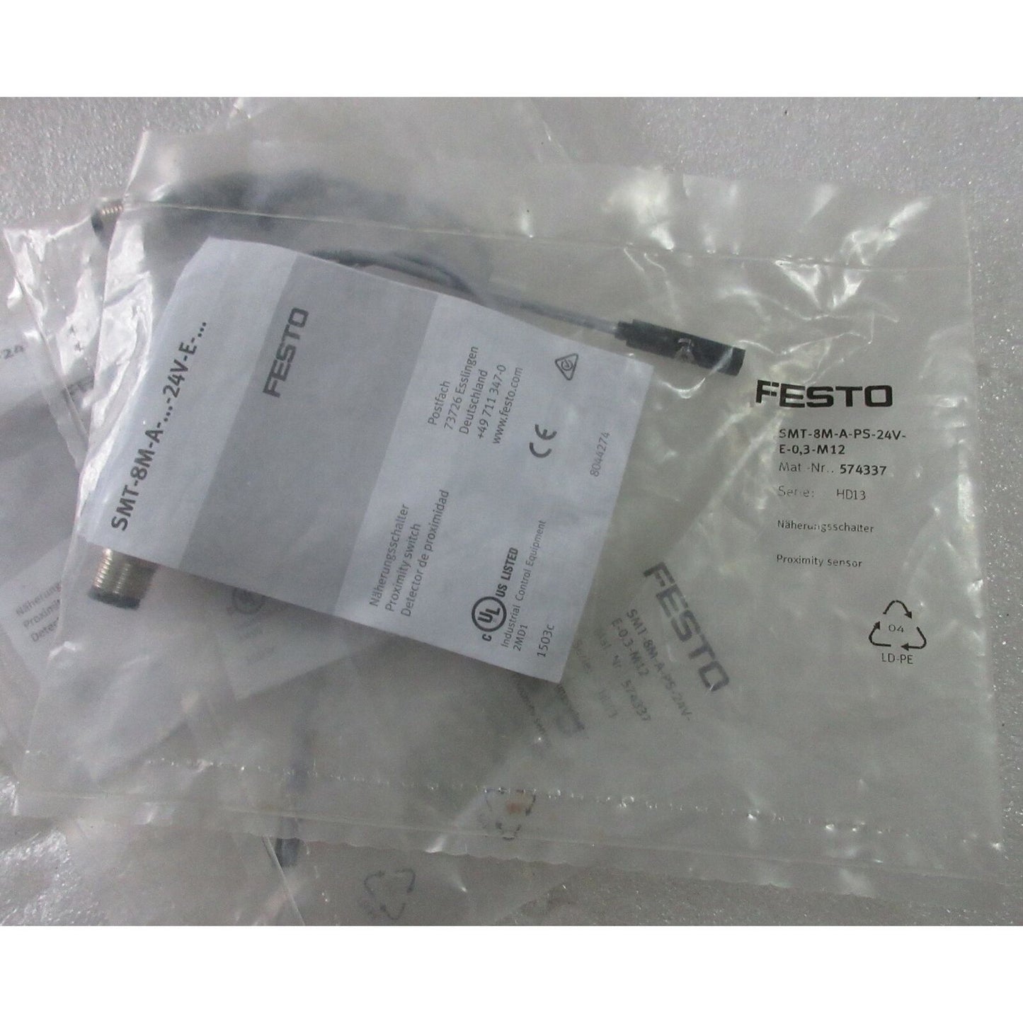 FESTO Magnetic Switch SMT-8M-A-PS-24V-E-0.3-M12 - FESTO