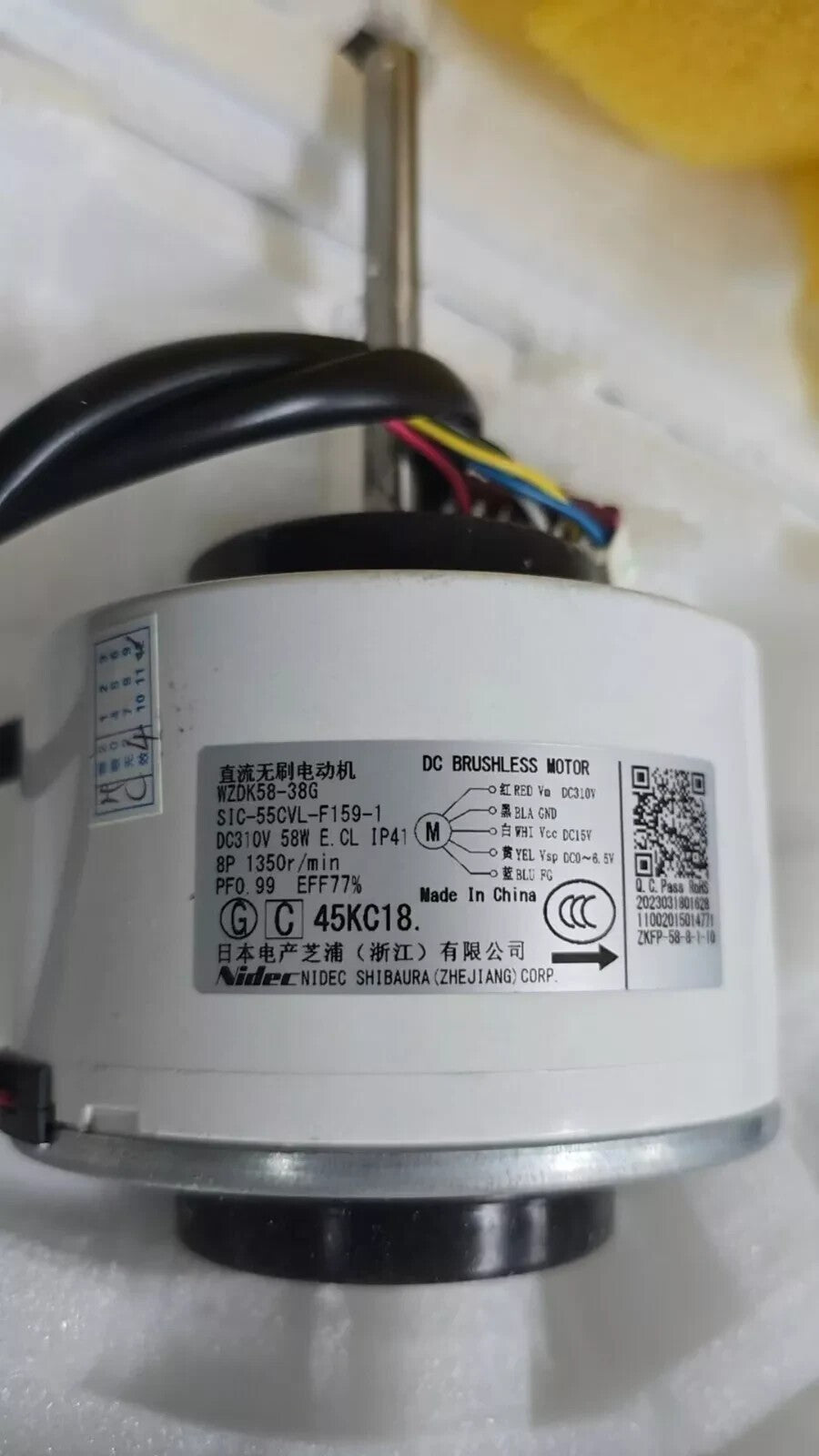 FOR air conditioner motor 58W WZDK58-38G SIC-55CVL-F159-1 fan motor