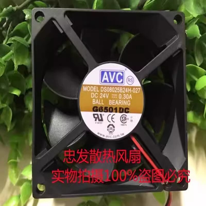 AVC DS08025B24H-027 DC24V 0.30A 2-Wire Inverter Cooling Fan