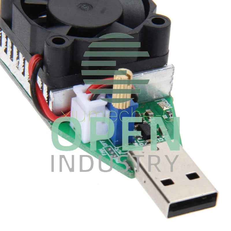 15W 3.7-13V Electronic Load Resistor USB Discharge Battery Tester with Fan