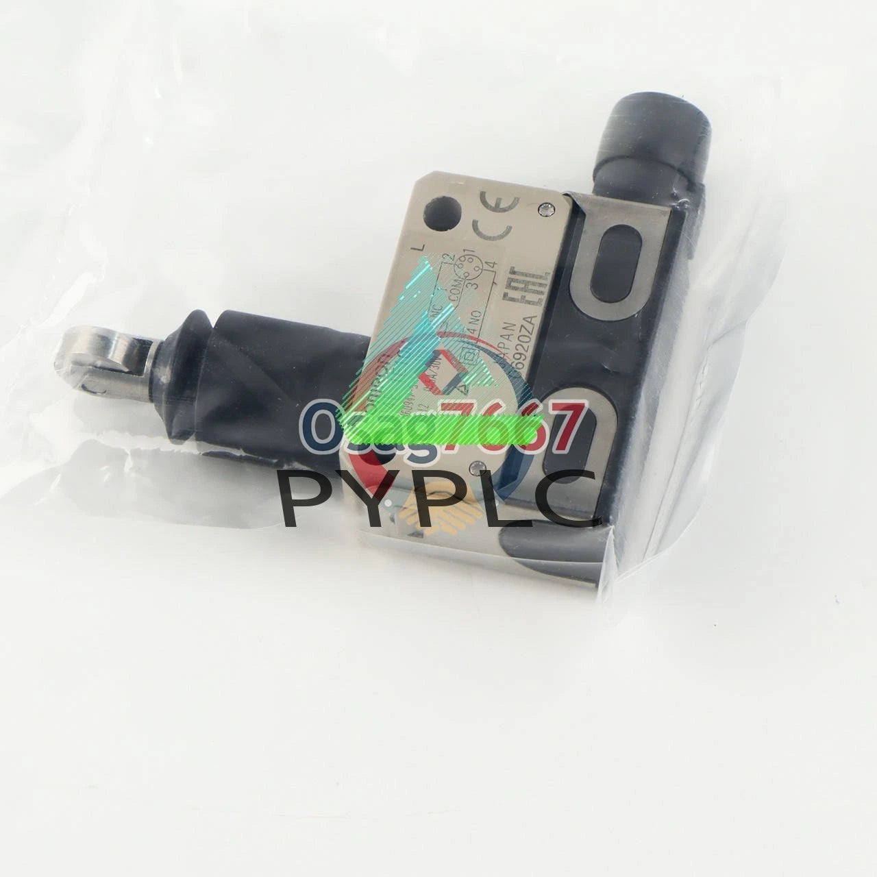 One Omron D4E-1E10N travel limit switch