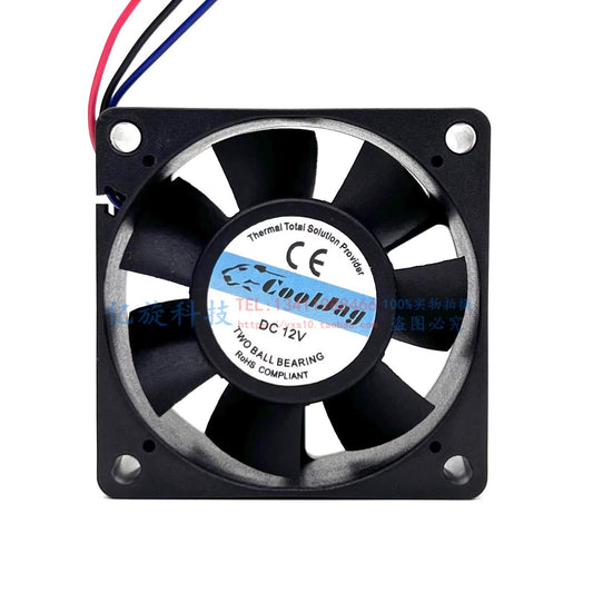 EVERFLOW R126020BU 6020 DC12V 0.20A 6CM 3-Wire Silent Cooling Fan