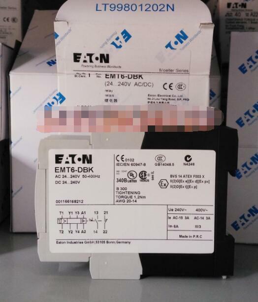 1PCS Eaton Moeller EMT6-DBK EMT6DBK Relay 24-240VAC/DC In Box