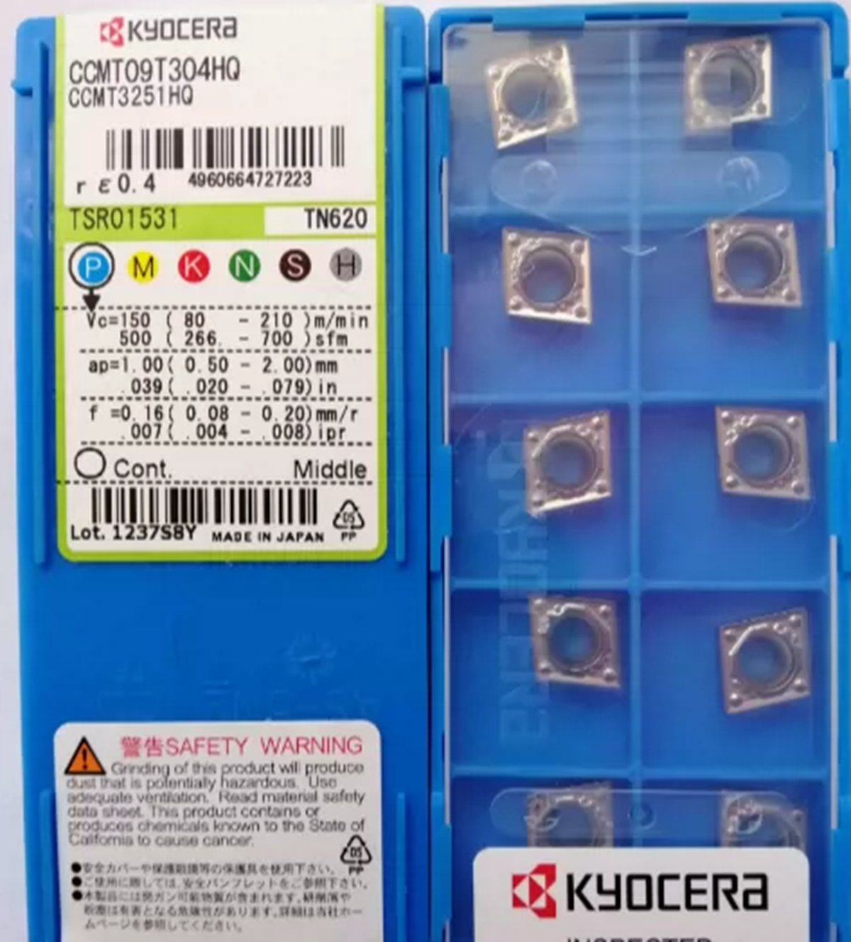 KYOCERA CNC Blade CCMT09T304HQ TN620 - KYOCERA