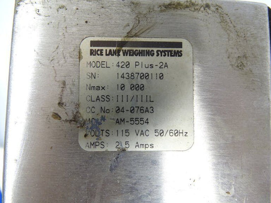RICE LAKE 420 PLUS-2A WEIGHT INDICATOR - RICE LAKE