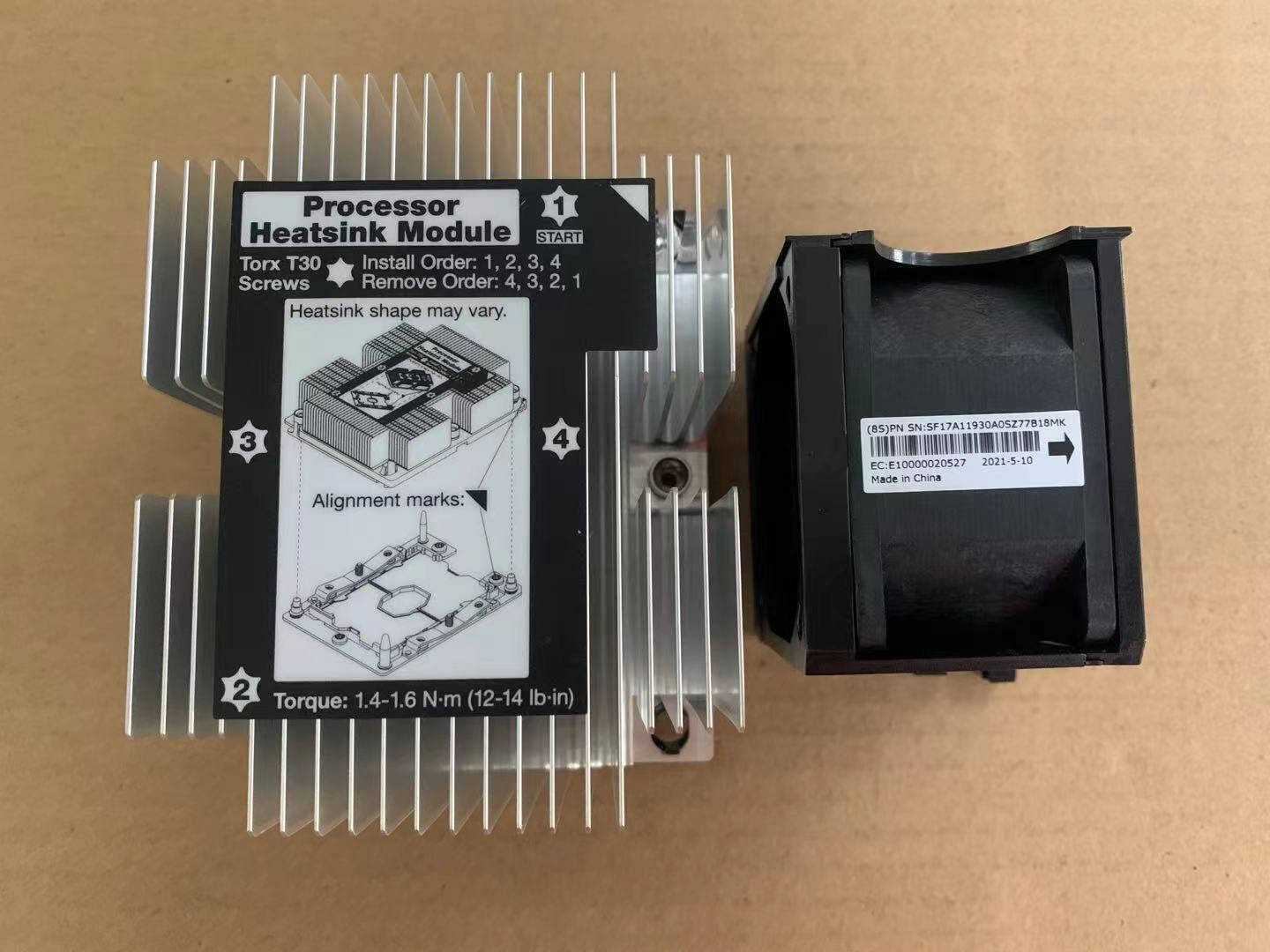 new Lenovo SR650 Heatsink 01KP655 + Fan 01KP692