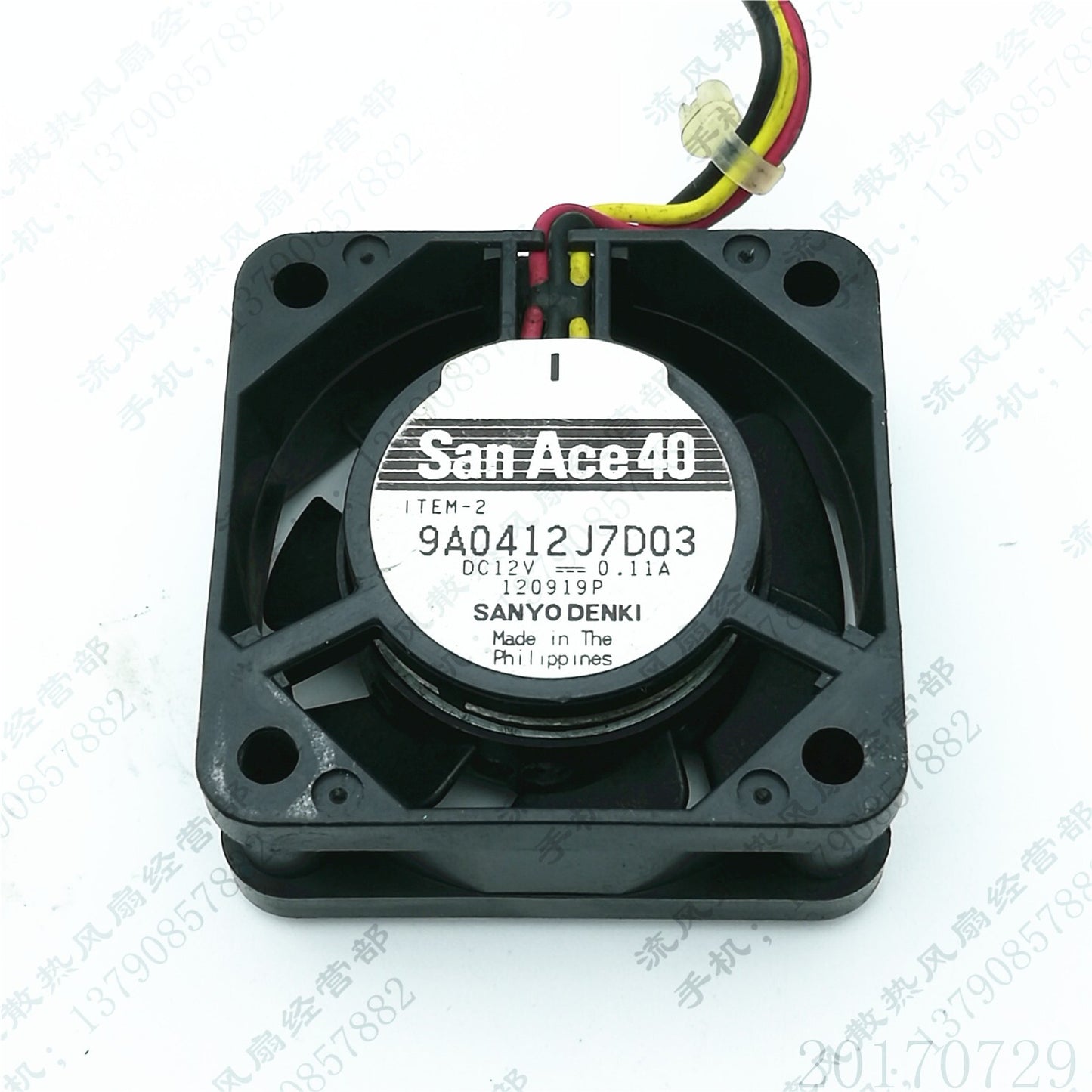 Sanyo 9A0412J7D03 4015 DC12V 0.11A 4CM 3-Wire Cooling Fan
