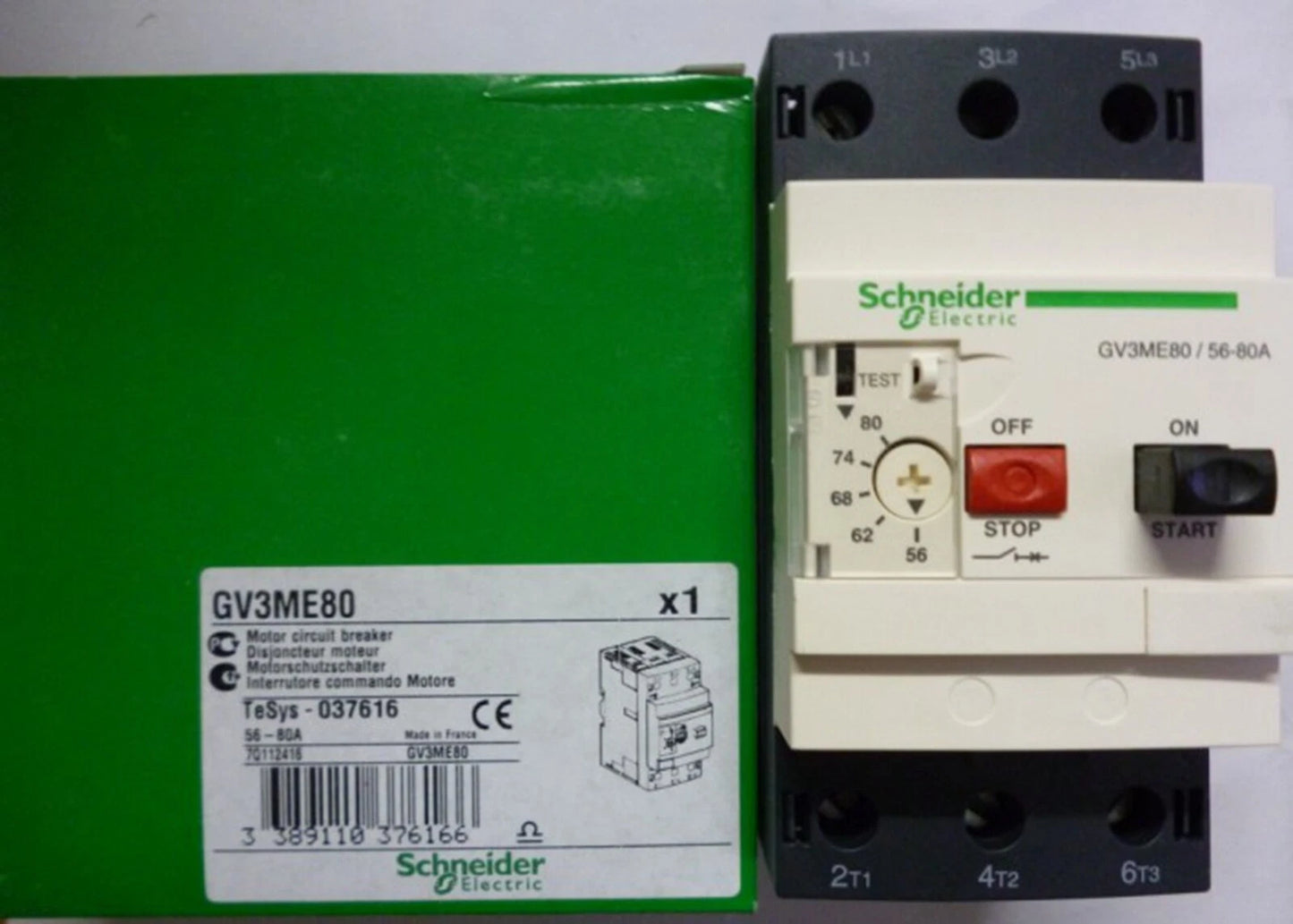 SCHNEIDER GV3-ME80 GV3ME80 Circuit Breaker#I