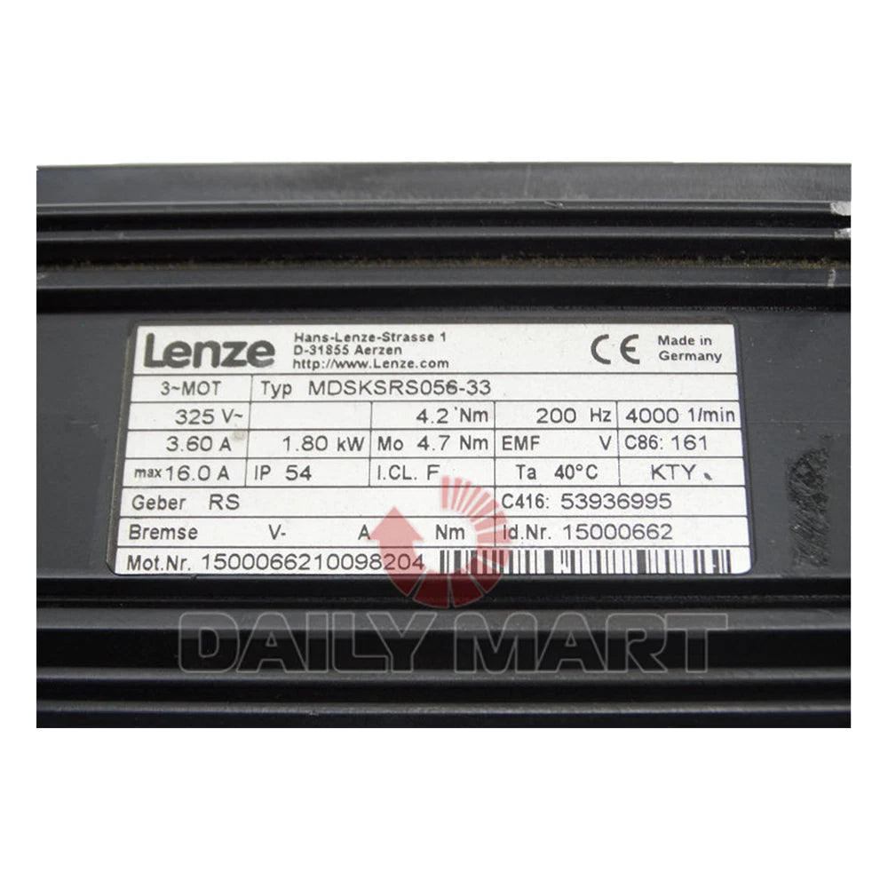 & Tested LENZE MDSKSRS056-33 Servo Motor