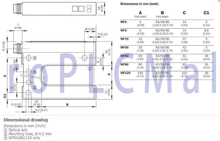 1PC~SICK WF80-60B410 Optical Detection Principle NPN PNP ~