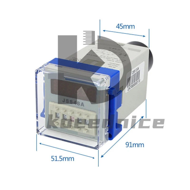 1PCS JSS48A Time Relay For CHINT 5A AC220V 8 Pin Power-on Delay LED Display