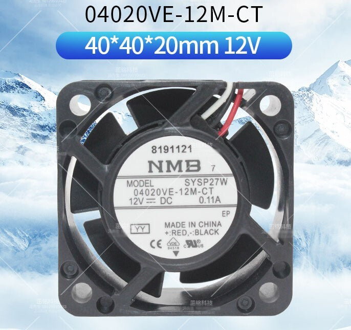 NMB 04020VE-12M-CT 4020 12V 0.11A 4cm waterproof cooling fan