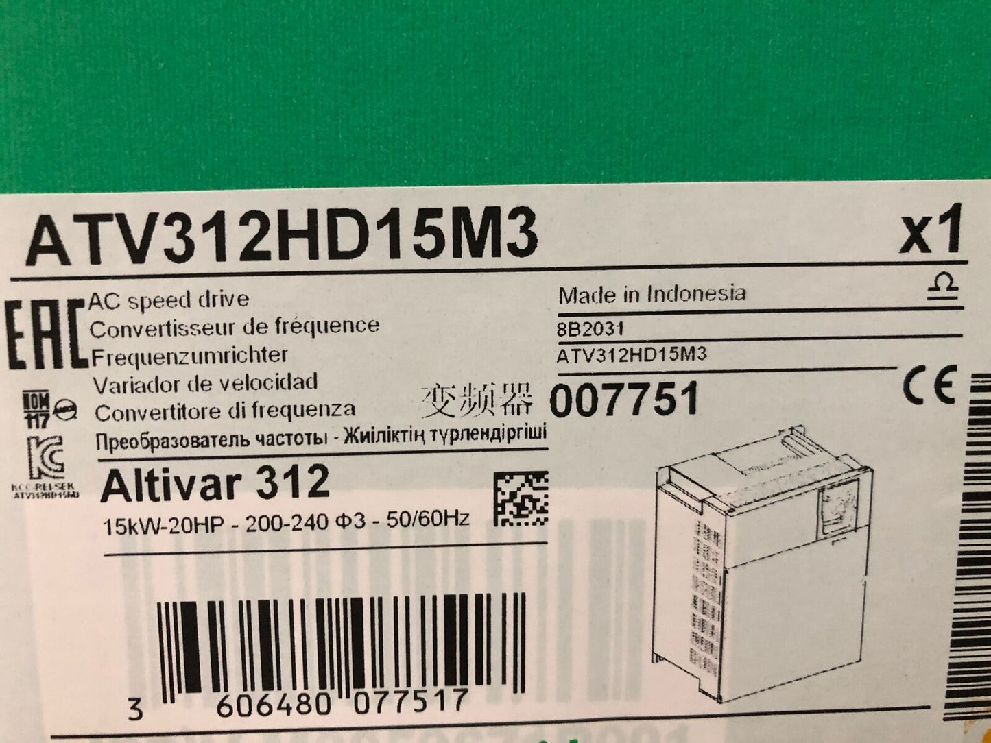 new 1PC Schneider ATV312HD15M3 Inverter PLC Module ping - SCHNEIDER