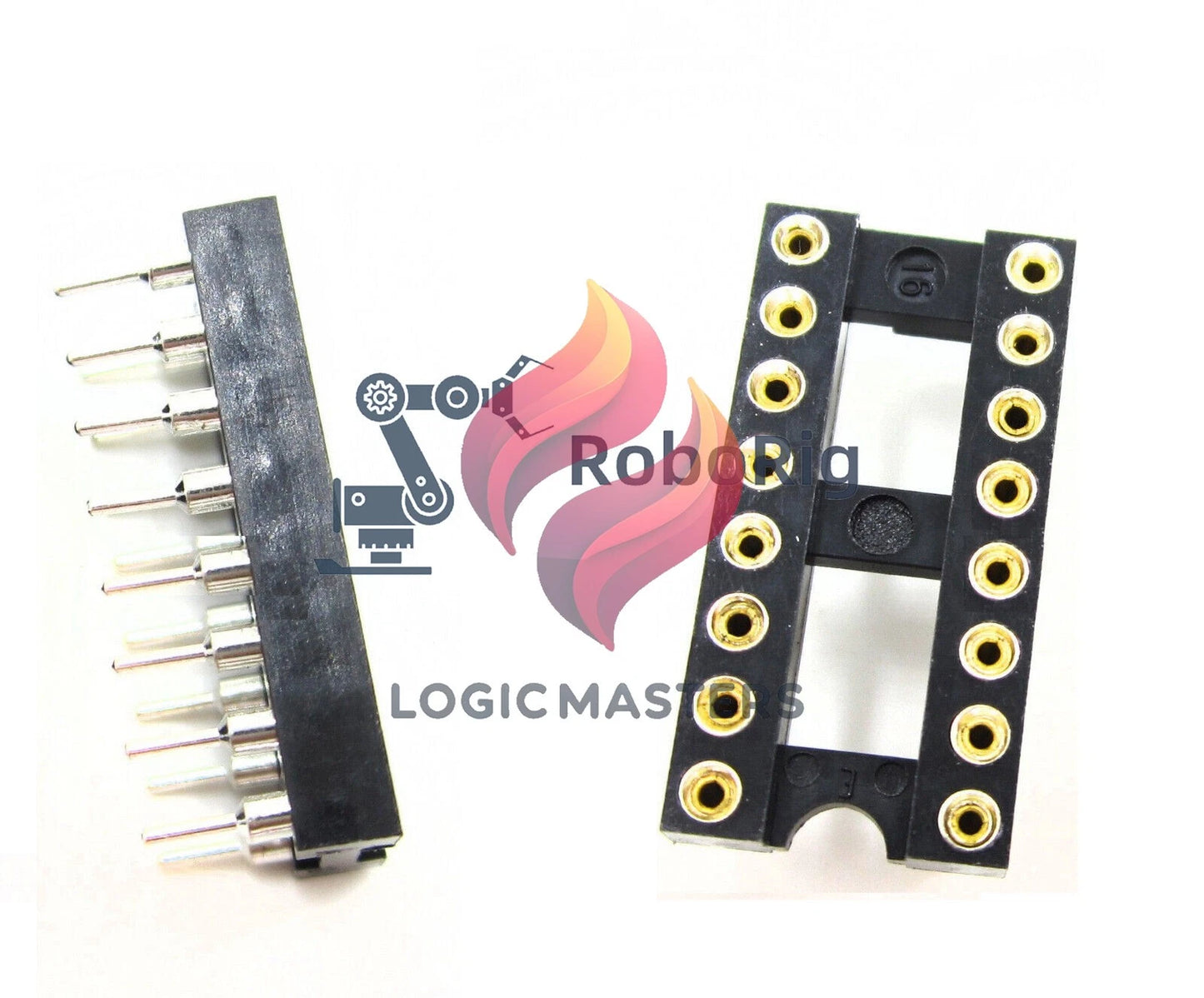50pcs 16Pin DIP SIP Round IC Sockets Adaptor Solder Type gold plated machined