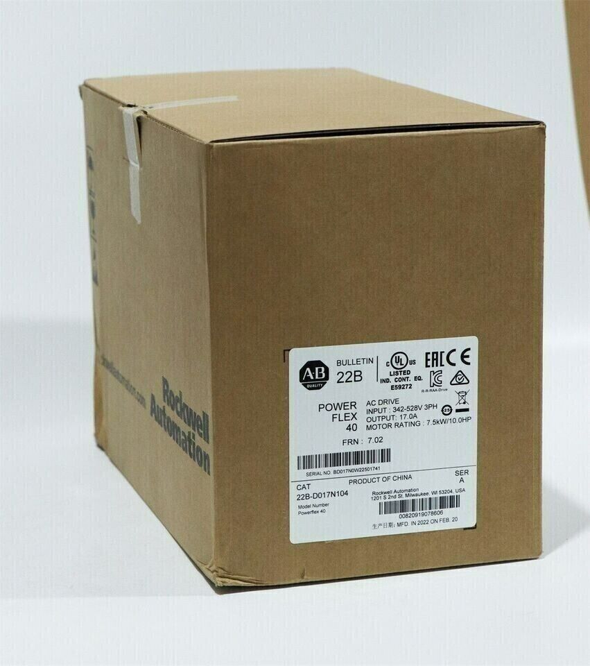 Allen Bradley 22B-D017N104 PowerFlex 40 7.5kW 10 HP AC Drive - ALLEN BRADLEY