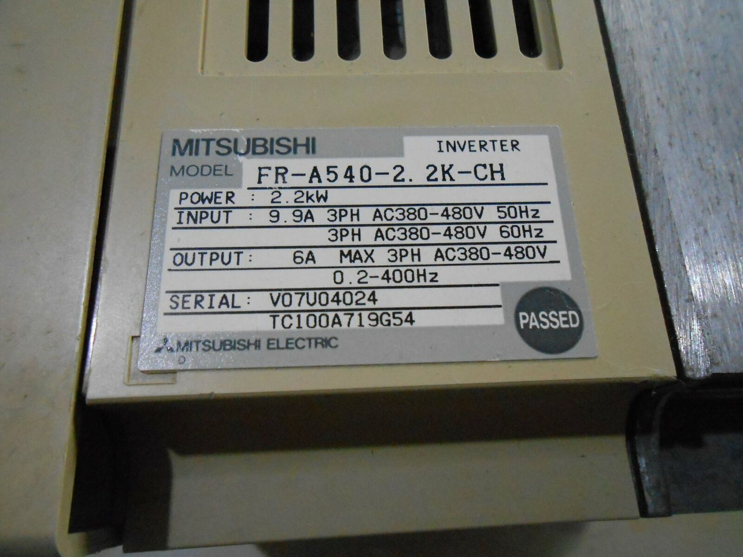 Used Mitsubishi FR-A540-2.2K 2.2KW 380V Tested Good Condition - MITSUBISHI