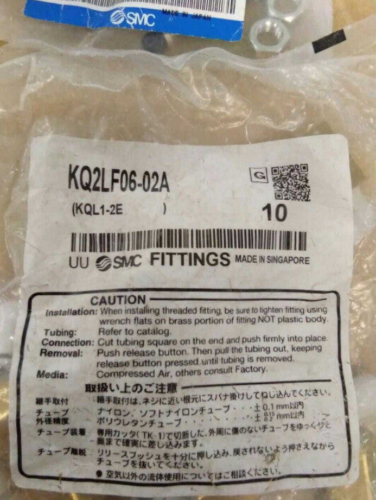 1Bag/10pcs SMC KQ2LF06-02A KQ2LF0602A Fittings Free Shipping #SM