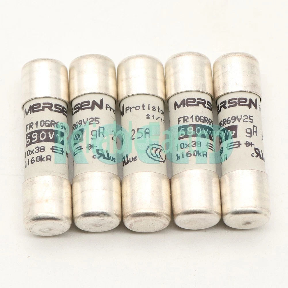 (Ferraz Shawmut=Mersen) FR10GR69V25 Protistor Ferrule Fuse 25 Amp 10*38 gRB 690V