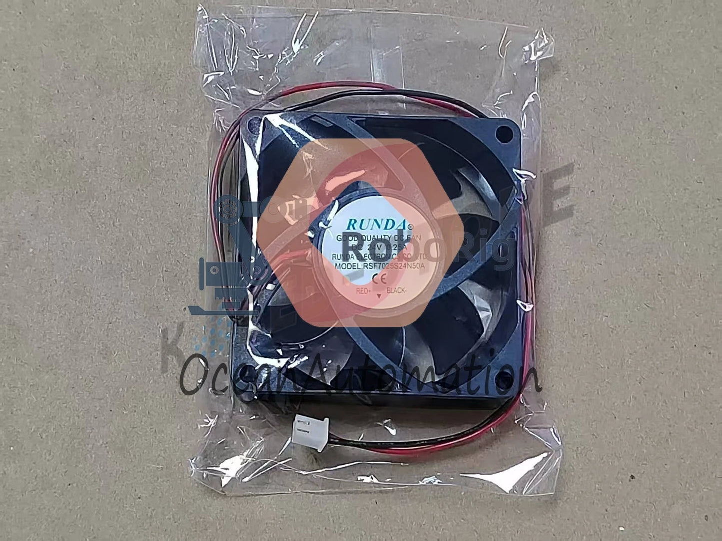 1 PCS RUNDA Fan RSF7025S24N50A DC24V 0.25A 7CM 7025 2 wire cooling fan