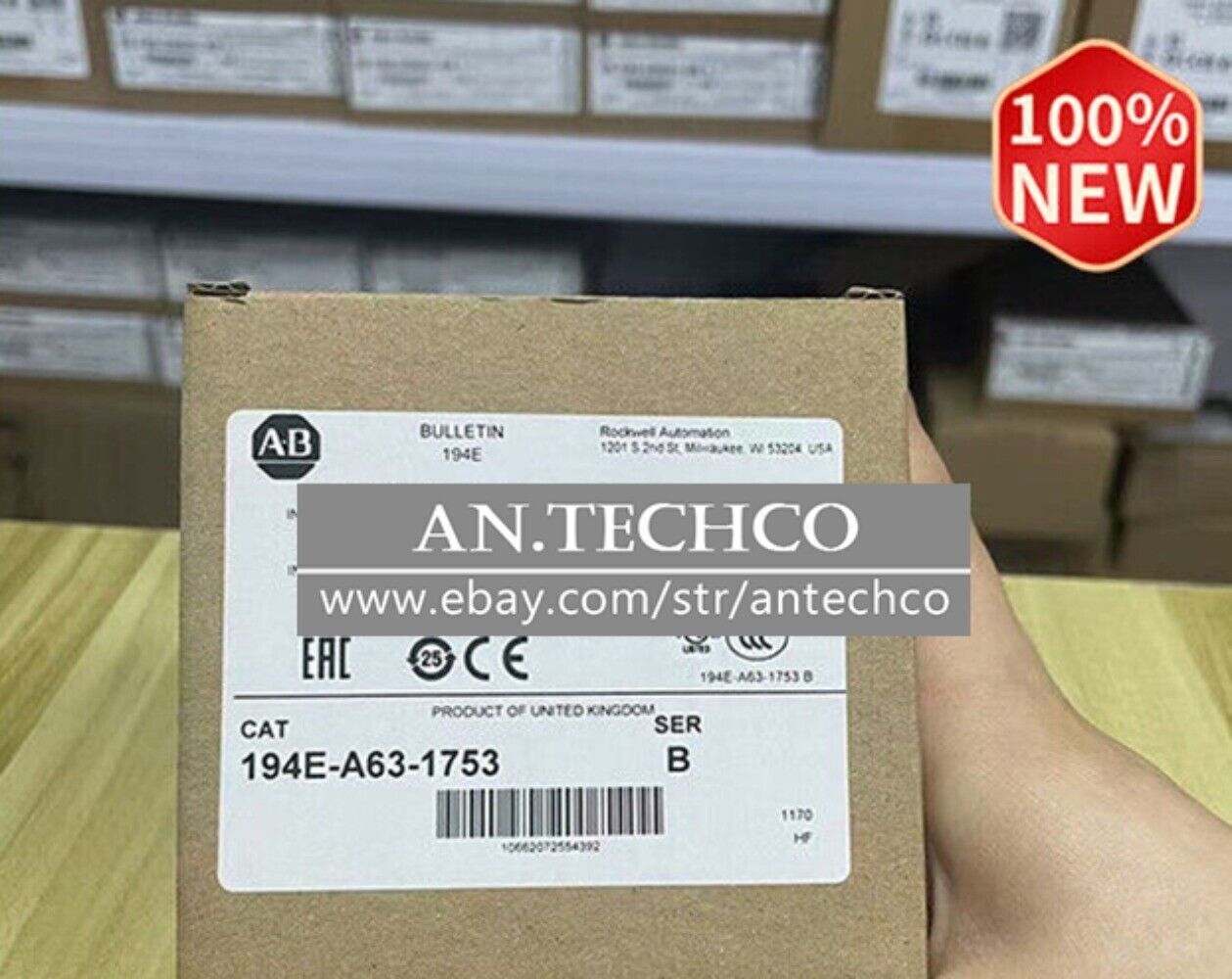 1pcs 194E-A63-1753 Disconnect Switch Sealed Allen Bradley Free Shipping