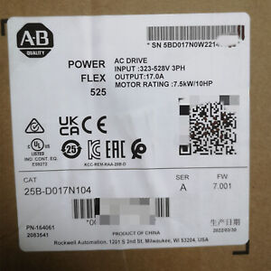 Allen Bradley 25B-D017N104 525 AC Drive Motor 7.5kw/10HP Industrial Use - ALLEN BRADLEY