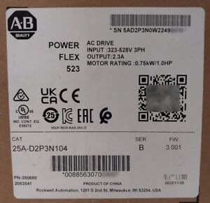 Allen-Bradley PowerFlex 523 AC Drive 480 VAC 1HP - ALLEN-BRADLEY