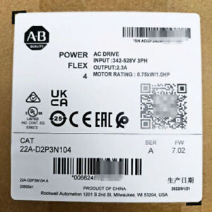 2022 New Sealed PowerFlex 4 0.75 kW 1 HP AC Drive - ABB