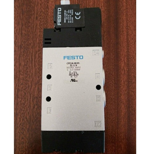 Festo CPE18-M2H-5L-1/4 163762 Solenoid Valve One CPE18M2H5L1/4