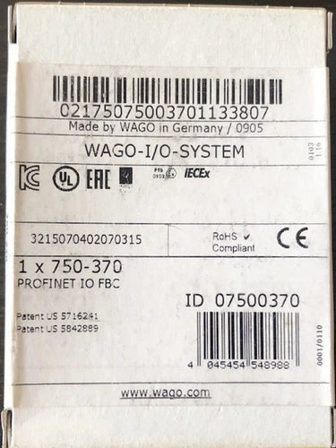 1PC Wago 750-370 PLC Module ping 750370