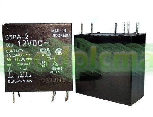 1PC Relay G5PA-2 12VDC Power Relay 5A 250VAC 6Pins