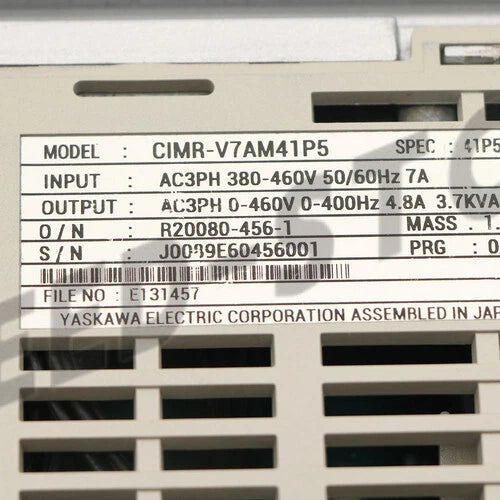 1PC Yaskawa Electric CIMR-V7AM41P5 GPD 315/V7 400V 3 Phase MVB005 Spec 41P51