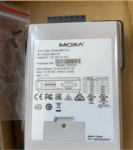 1PC Moxa MB3170i Device networking server MGate ping