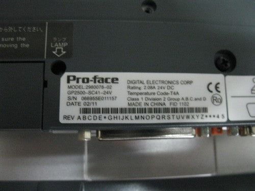 Pro-face GP2500-SC41-24V Touch Screen One ping