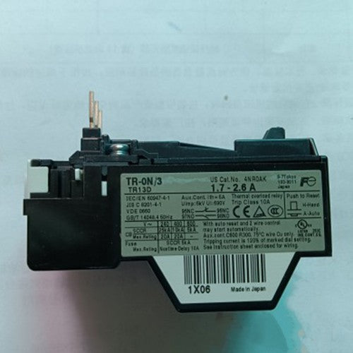 Fuji TR-ON/3 1.7-2.6A Thermal Overload Relay 1PC Free Shipping TRON/3