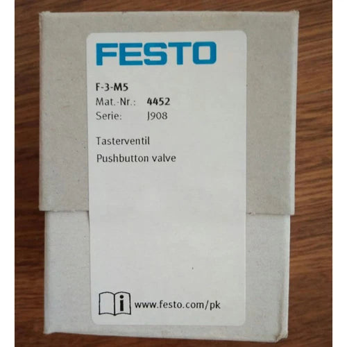 Festo F-3-M5 4452 F3M5 Pushbutton Valve One Free Shipping