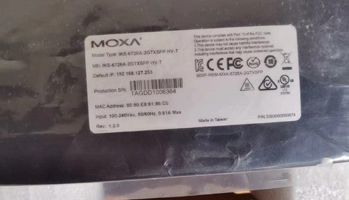1PC Moxa IKS-6726A-2GTXSFP-HV-T MOXA Managed Industrial Ethernet Switch