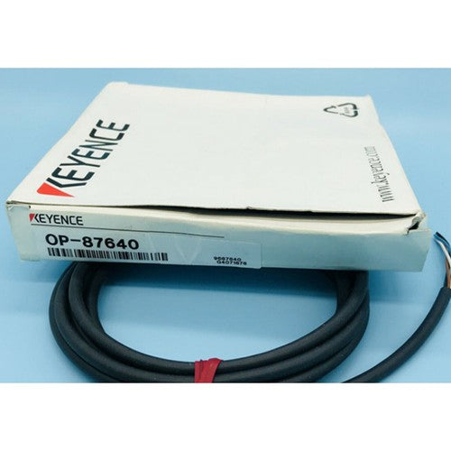 Keyence OP-87640 M12 L-Shaped Sensor Cable, 2m Oil-Resistant Connector
