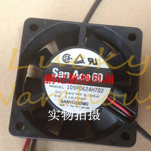 1pcs SANYO 109P0624H702 DC24V 0.06A 60*60*15 inverter fan
