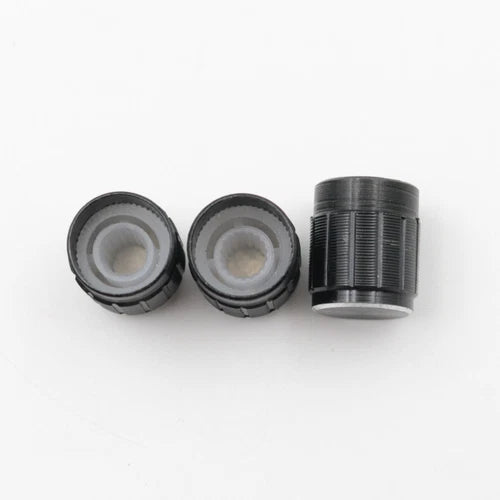 100Pcs Aluminum Alloy Potentiometer Control Volume Knobs Black 15x17mm #ke