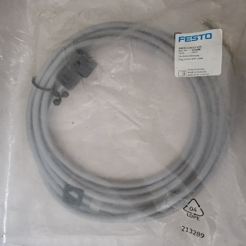 Festo KMEB-1-24-2.5-LED 151688 With Cable Socke One Free Ship KMEB1242.5LED