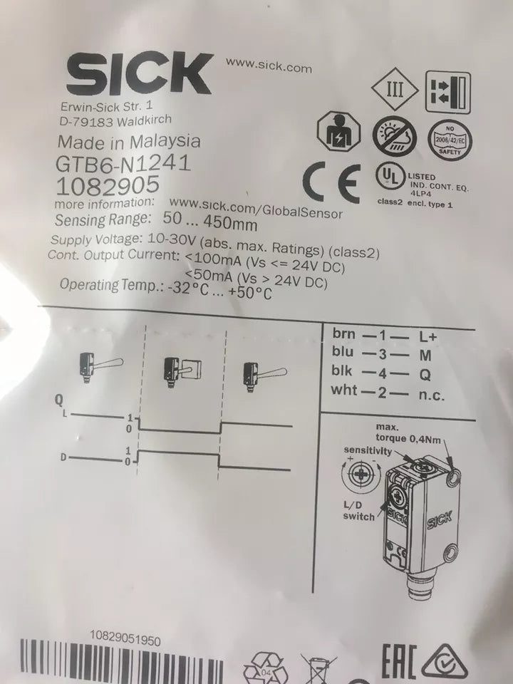 new 1PC Sick GTB6-N1241 Photoelectric Sensor GTB6N1241 - SICK