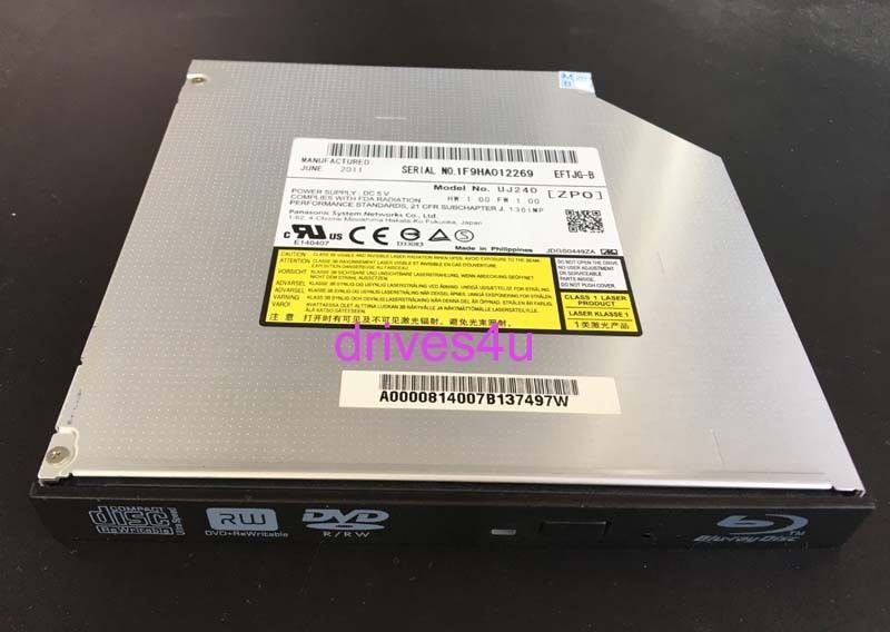 new Panasonic UJ-240 6X 3D Blu-ray Burner Writer BD-RE Slim DVD RW SATA Drive - PANASONIC