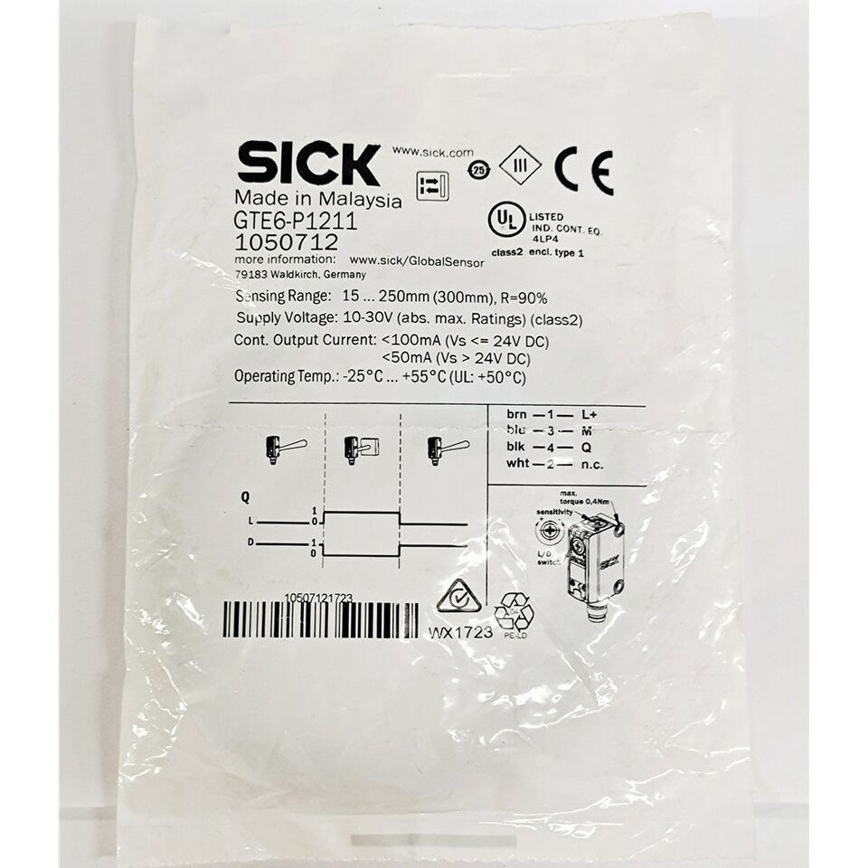 new SICK GTE6-P1211 Photoelectric Sensor One GTE6P1211 - SICK