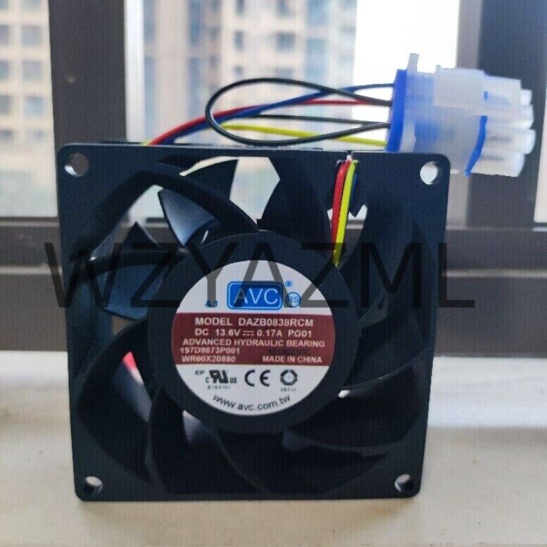 new 1PCS 4-wire temperature control fan 8038 DAZB0838RCM PG01 13.6V 0.17A - KOEED