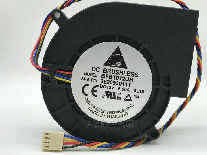 new Delta BFB1012UH 9733 12V 6A Turbo Blower BBQ Grill Exhaust Fan Cooling Fan 1PC - DELTA