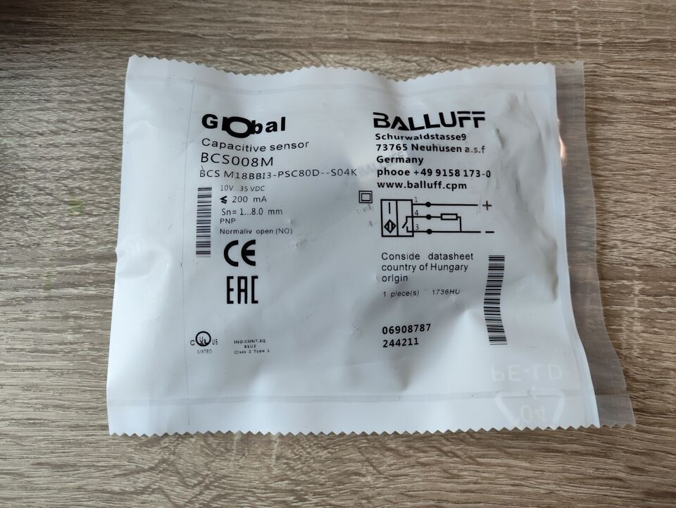 BALLUFF BCS M18BBI3-PSC80D-S04K Sensor Switch - BALLUFF