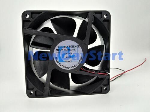 new RDH1238B XINRUILIAN Fan DC 24V 0.60A 12CM 12038 2-wire fan - XINRUILIAN